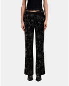 Pantalon tailleur en velours noir