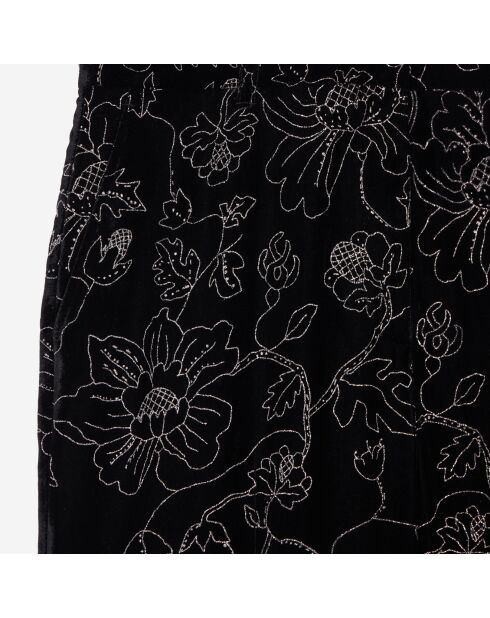 Pantalon tailleur en velours noir