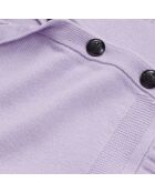 Pull en cachemire avec boutons mauve