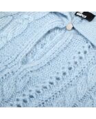 Pull en laine mélangée bleu ciel