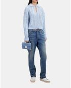 Pull en laine mélangée bleu ciel