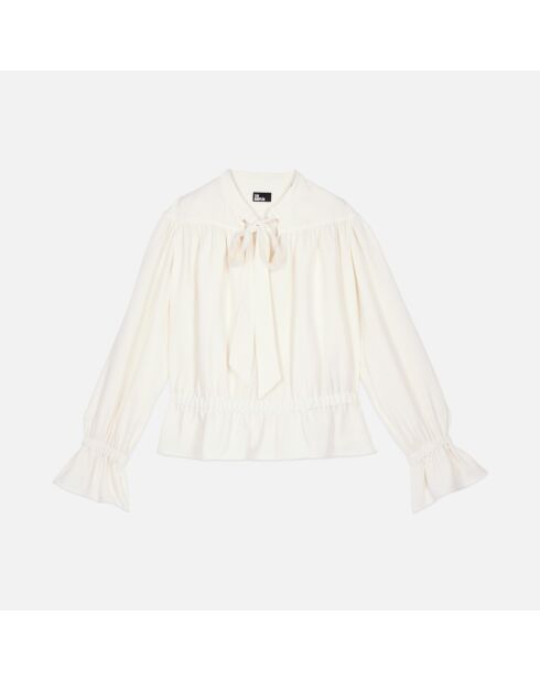 Top avec fronces écru