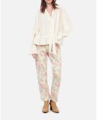 Top avec fronces écru