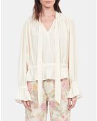 Top avec fronces écru