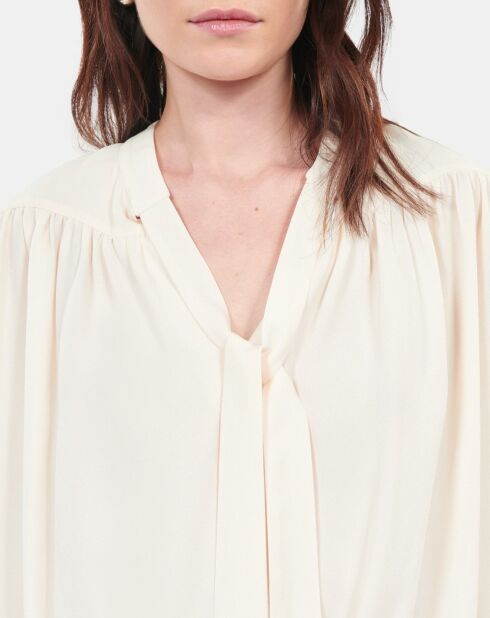 Top avec fronces écru