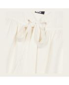 Top avec fronces écru