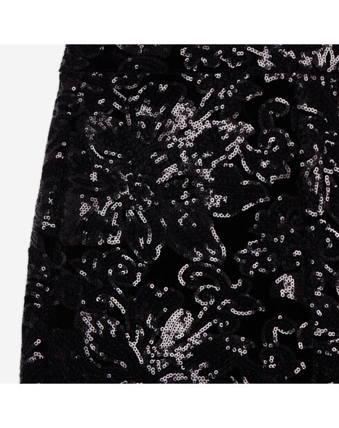 Pantalon flare en velours avec sequins noir