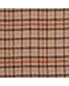 Écharpe en laine à carreaux beige et marron et noir