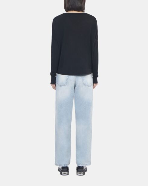 Pull en laine mérinos noire