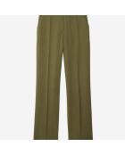 Pantalon droit tencel style militaire kaki