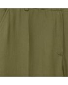Pantalon droit tencel style militaire kaki