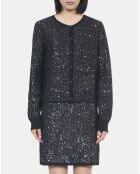 Cardigan à sequins en maille noir