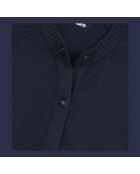 Cardigan en laine bleu foncé