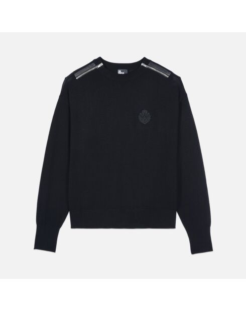 Pull en laine mérinos noir