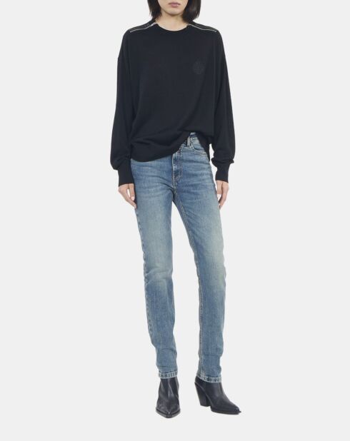 Pull en laine mérinos noir