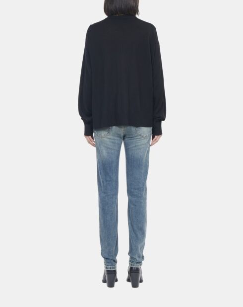 Pull en laine mérinos noir