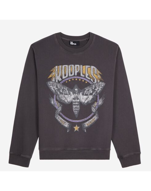 Sweatshirt avec sérigraphie carbone