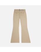Pantalon flare beige