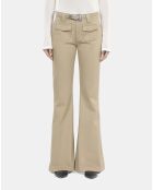 Pantalon flare beige