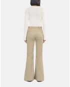 Pantalon flare beige