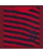 Pull en mohair à rayures rouge et bleu