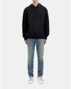 Sweatshirt à capuche avec sérigraphie noire