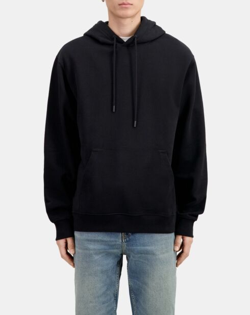 Sweatshirt à capuche avec sérigraphie noire