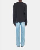 Sweatshirt avec sérigraphie noir