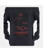 Sweatshirt avec sérigraphie noir