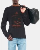 Sweatshirt avec sérigraphie noir