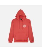 Sweatshirt avec sérigraphie rouge