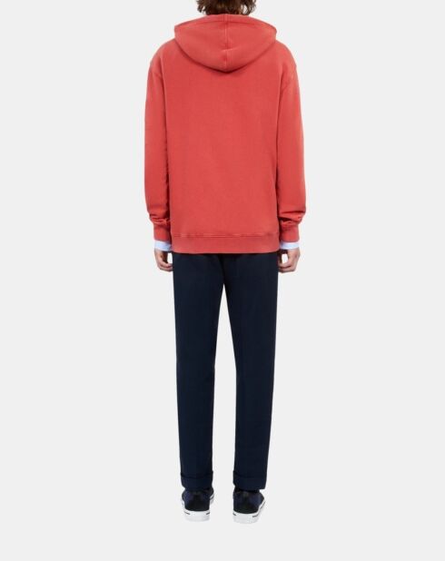 Sweatshirt avec sérigraphie rouge