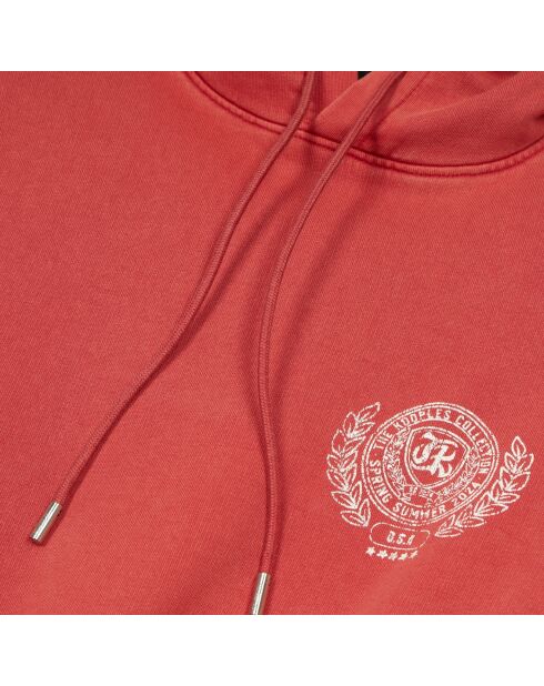 Sweatshirt avec sérigraphie rouge