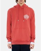 Sweatshirt avec sérigraphie rouge