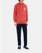 Sweatshirt avec sérigraphie rouge