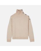 Pull en laine et cachemire camel