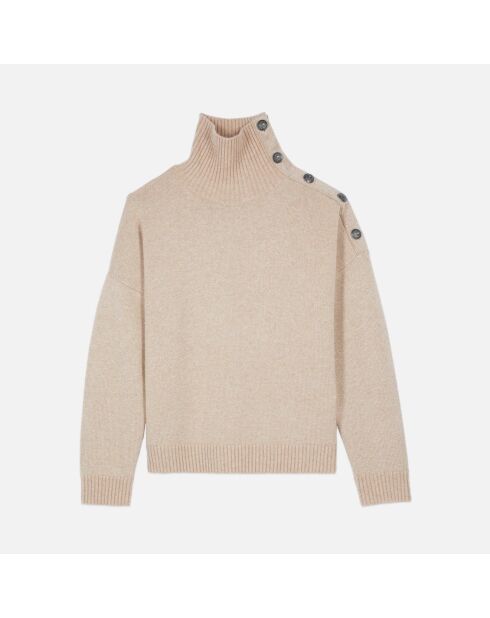 Pull en laine et cachemire camel