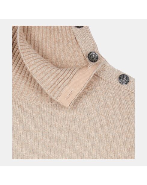 Pull en laine et cachemire camel