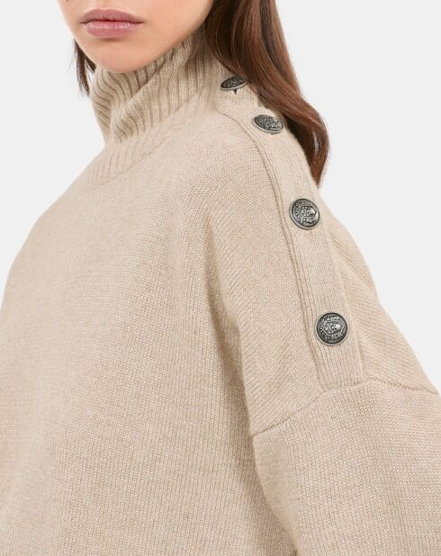 Pull en laine et cachemire camel