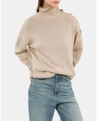 Pull en laine et cachemire camel