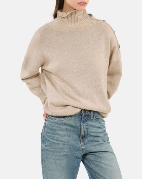 Pull en laine et cachemire camel