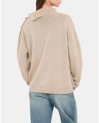 Pull en laine et cachemire camel