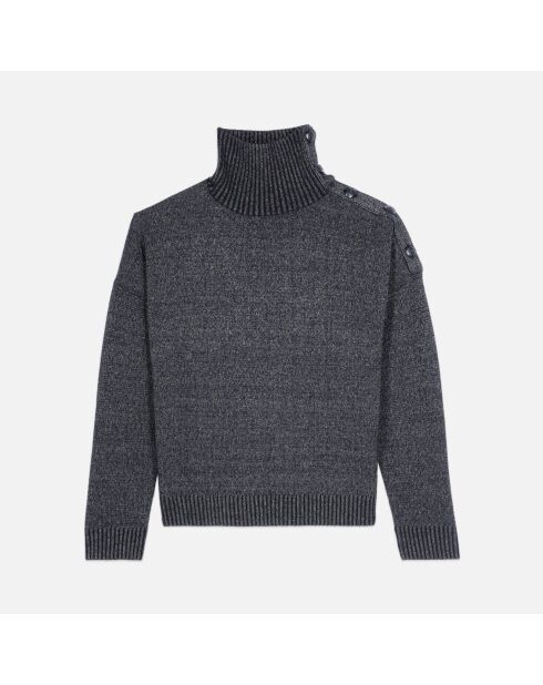 Pull en laine et cachemire noir