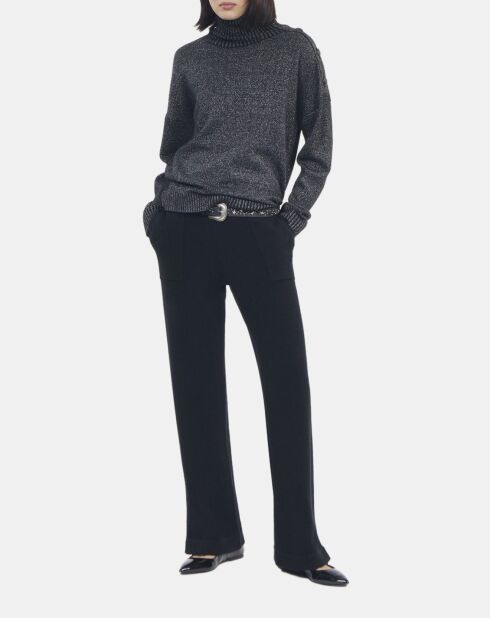 Pull en laine et cachemire noir