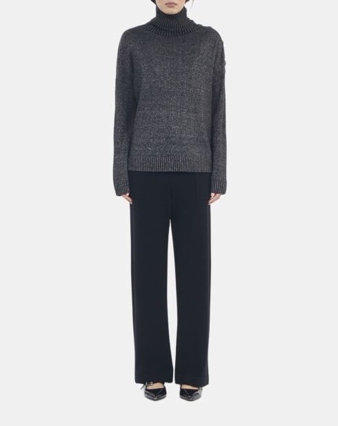 Pull en laine et cachemire noir