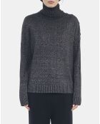 Pull en laine et cachemire noir