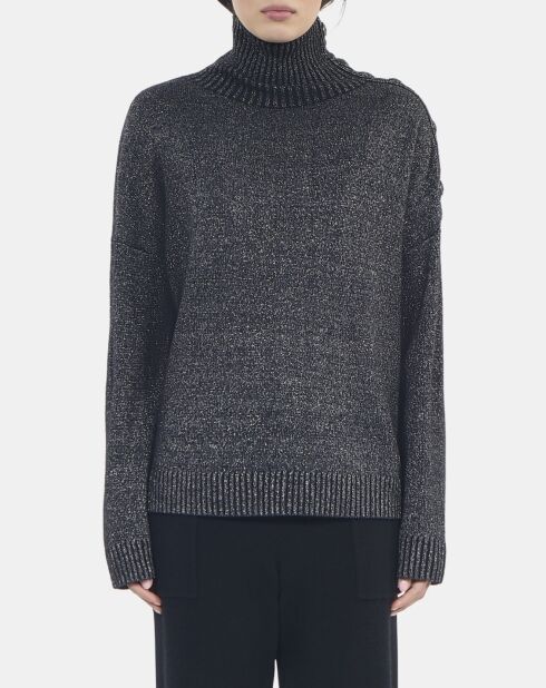 Pull en laine et cachemire noir