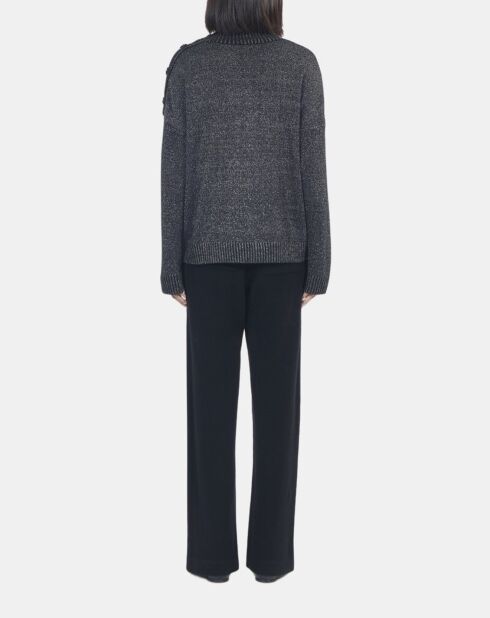 Pull en laine et cachemire noir