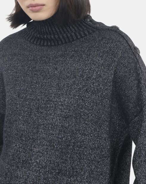 Pull en laine et cachemire noir