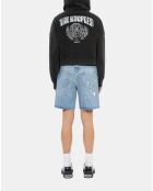 Sweatshirt à capuche avec sérigraphie noir